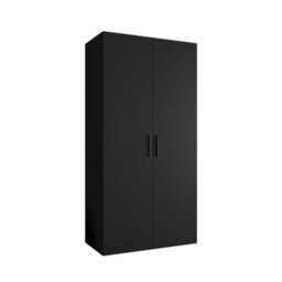 Arte Bari I Hinged Door Wardrobe 100Cm In Black - Modern, Soft-Close Storage For Contemporary Spaces - thumbnail 2