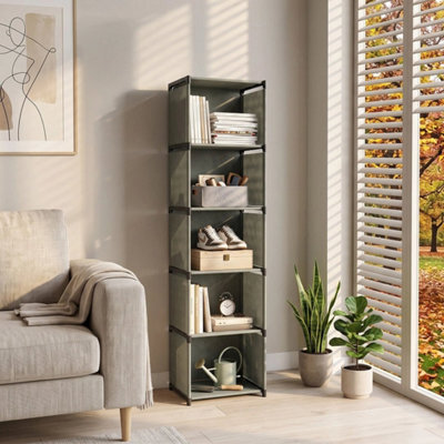 5 Tiers Book Shelves Storage Display Bookcase Cabinet Rack Units Shelf - image 1