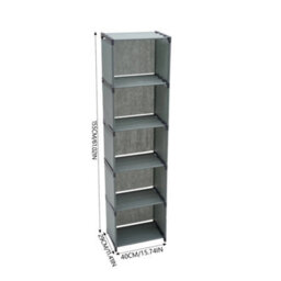 5 Tiers Book Shelves Storage Display Bookcase Cabinet Rack Units Shelf - thumbnail 2