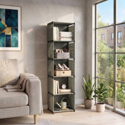 5 Tiers Book Shelves Storage Display Bookcase Cabinet Rack Units Shelf - thumbnail 3