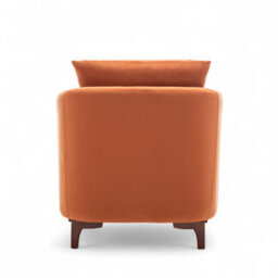 Velvet Orange Angela Accent Tub Chair With Ottoman - thumbnail 6