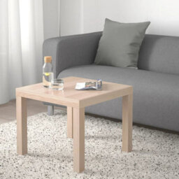White Stained Oak Effect Side Table 55X55Cm Coffee End Table Bedside Living Room Furniture - thumbnail 3