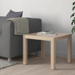 White Stained Oak Effect Side Table 55X55Cm Coffee End Table Bedside Living Room Furniture - thumbnail 5