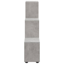 Berkfield Staircase Bookcase Concrete Grey 107 Cm Engineered Wood - thumbnail 5