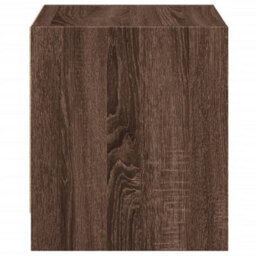Berkfield Bedside Cabinet With Glass Door Brown Oak 35X37X42 Cm - thumbnail 7