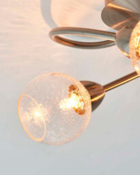 Pagazzi Lighting Pagazzi Callen Satin Nickel 3 Light Flush Ceiling Light - thumbnail 5
