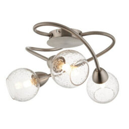 Pagazzi Lighting Pagazzi Callen Satin Nickel 3 Light Flush Ceiling Light - thumbnail 3