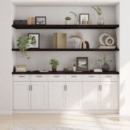 Berkfield Wall Shelf Dark Brown 200X60X(2-4) Cm Treated Solid Wood Oak - thumbnail 3