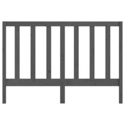 Berkfield Bed Headboard Grey 126X4X100 Cm Solid Wood Pine - thumbnail 4