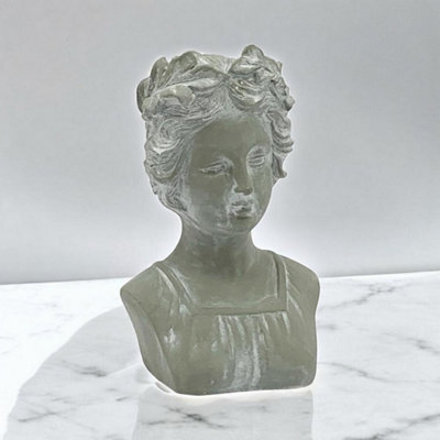 Minster Bust Ornament - Resin - L17 X W14 X H27 Cm - Grey