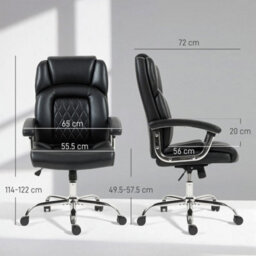 Black High Back Office Chair 180Kg With Spring Cushion Desk Chair - thumbnail 2