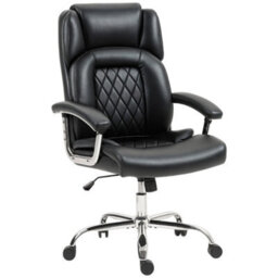 Black High Back Office Chair 180Kg With Spring Cushion Desk Chair