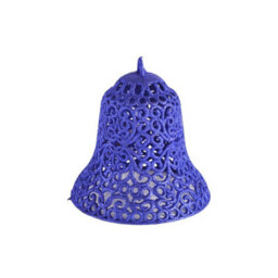 2 Pack Giant Glitter Christmas Bell Decoration 15Cm - Blue - thumbnail 4