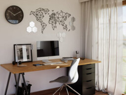 Ilcom Set Of 8 Self-Adhesive Wall Decoration - Silver Brushed - thumbnail 3