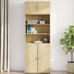 Berkfield Wall Cabinet Sonoma Oak 80X42.5X40 Cm Engineered Wood - thumbnail 3