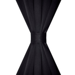 Berkfield 2 Pcs Black Slot-Headed Blackout Curtains 135 X 245 Cm - thumbnail 3