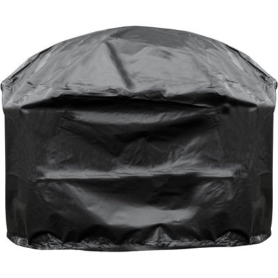 Loops Durable Outdoor Fire Pit Cover For Ys12101 - Black Pvc, Water Resistant 880mm X 460mm - image 1