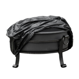 Loops Durable Outdoor Fire Pit Cover For Ys12101 - Black Pvc, Water Resistant 880mm X 460mm - thumbnail 3