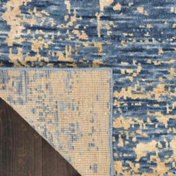 Dark Blue Wool Handmade Luxurious Modern,abstract Rug For Bedroom & Living Room-61Cm X 91Cm - thumbnail 7
