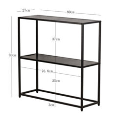 Nordlys Industrial Black Metal Console Table Industrial Style Living Room - thumbnail 5