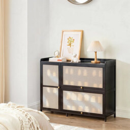 Bamboo Shoe Cabinet 3 Rattan Doors - thumbnail 5
