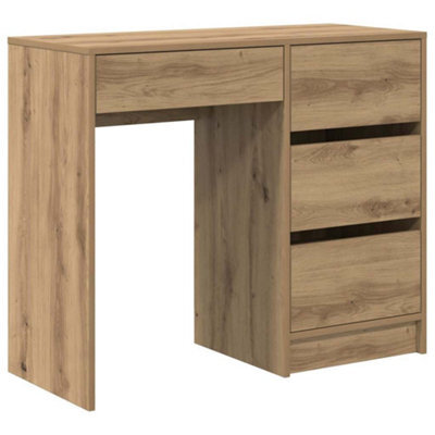Berkfield Modern Brown Writing Desk Artisan Oak Engineered Wood Compact Storage - image 1
