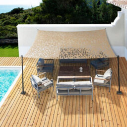 Beige 3X4M Rectangular Shade Sail - thumbnail 2