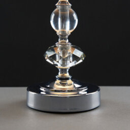 Valuelights Jaigier Pair Of Modern Polished Chrome Touch Table Lamps With White Pleated Shades - thumbnail 3