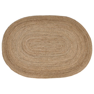 Beliani Rug Demirci Beige 160 X 230 Cm Jute - image 1