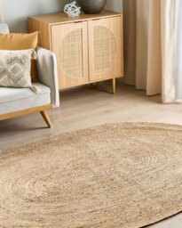 Beliani Rug Demirci Beige 160 X 230 Cm Jute - thumbnail 2
