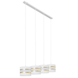 Luminosa Lighting Luminosa Helen Straight Bar Pendant Ceiling Light White, Gold 100Cm - thumbnail 2
