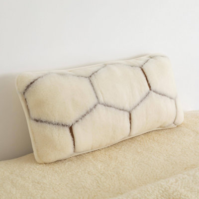 Native Natural Cashmere Wool Pillow - Natural Hex - image 1