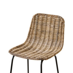 Nordlys Set Of 2 Metal And Fiber Bar Stools Exotic Boho Dining Room - thumbnail 8