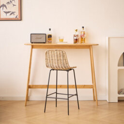 Nordlys Set Of 2 Metal And Fiber Bar Stools Exotic Boho Dining Room - thumbnail 7