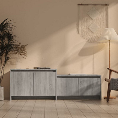 Vidaxl Tv Cabinet Grey Sonoma 146.5X35X50 Cm Engineered Wood - image 1