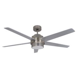 GoodHome Chomsky Modern Brushed Chrome Effect Led Ceiling Fan Light - thumbnail 3