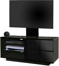 "Centurion Supports Gallus Gloss Black With 2-Black Drawers And 2-Shelves 32""-55"" Led/lcd/plasma Cabinet Tv Stand With Mounting Arm" - thumbnail 3