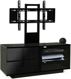 "Centurion Supports Gallus Gloss Black With 2-Black Drawers And 2-Shelves 32""-55"" Led/lcd/plasma Cabinet Tv Stand With Mounting Arm" - thumbnail 2