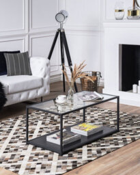 Beliani Rug Akdere Grey 140 X 200 Cm Leather - thumbnail 2
