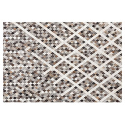Beliani Rug Akdere Grey 140 X 200 Cm Leather - thumbnail 4