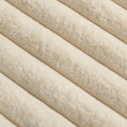 OHS Faux Fur Ribbed Fleece Throw Over Bed Blanket Supersoft, Natural - 125 X 150Cm - thumbnail 6