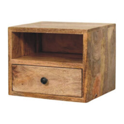 Wyld Haus Trieste Solis 1-Drawer Mango Wood Wall-Mounted Nightstand - thumbnail 4