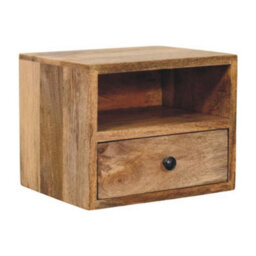 Wyld Haus Trieste Solis 1-Drawer Mango Wood Wall-Mounted Nightstand - thumbnail 3