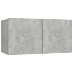 Berkfield Sturdy 7 Piece Tv Cabinet Set Concrete Grey Engineered Wood - thumbnail 6