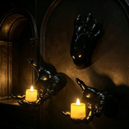 Sepikey 3 Pack Life-Sized Creepy Reaching Hands,wall Mounted Scary Halloween Decorations Indoor, Mysterious Gothic Dark Academia Hands - thumbnail 2