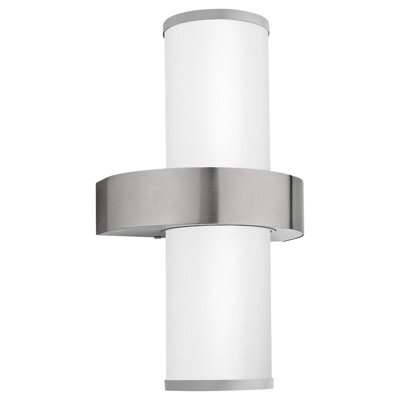 Stylish Ip44 Outdoor Wall Light In Stainless Steel And Silver For E27 Bulbs - image 1