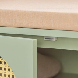 Sobuy Fsr129-Gr, Shoe Storage Bench With Adjustable Shelf Shoe Rack With Cushion And 3 Drawers, Easy Assembly, Green - thumbnail 5