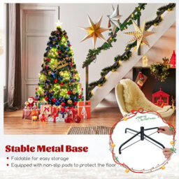 Costway 5 Ft Fiber Opticchristmas Tree Pre-Lit Artificial Xmas Tree W/ Warm-White Lights - thumbnail 8