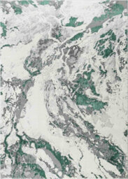Smart Living Modern Carved Area Rug, Living Room Carpet, Kitchen Floor, Bedroom Soft Rugs 60Cmx220Cm -Emperor(325 Picasso Aqua) - thumbnail 4