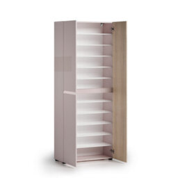 FurniComp LTD Furnicomp Vida 3 Door 80Cm Cashmere & Oak Tall Shoe Cabinet/storage Cupboard - thumbnail 7